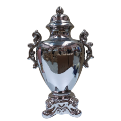 Tibor/Trofeo Porcelana 51 x 32 cm Plateado - 20 in